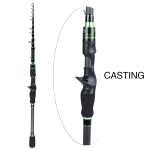 Spinningu &otilde;ngeritv, 1,8 2,1 M s&uuml;sinikkiust kalastustarve reisiks merevee magevee ridv Casting Rod 1.8M