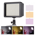 Pro LED-videovalgustiga fotolamp 5600K DSLR-kaamera kaamerale must