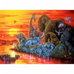 Teemantmaaling elevant t&auml;ispuur kivist ristpistes teemanttikandid k&auml;sit&ouml;&ouml; j&otilde;ulukink 20X30CM