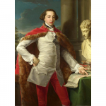 Rhinestone &uuml;mmargune teemantmaal John Richard Millcesi ristpistemustriga portree 20X30CM