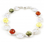 Les Tr&eacute;sors De Lily [F9766] - Bracelet Argent 'Inspiration' Ambre pruun