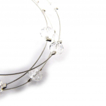 Les Tr&eacute;sors De Lily [J7001] - Bracelet Cr&eacute;ateur 'Sissi' blanc argent&eacute; valge