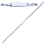 Les Tr&eacute;sors De Lily [L3813] - Gourmette Argent 'Bambino' figaro rhodi&eacute; - 15 cm 3 mm h&otilde;be