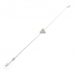Les Tr&eacute;sors De Lily [M7644] - Bracelet Argent 'Sissi' blanc (triangle) h&otilde;be