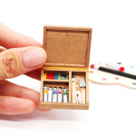 1:12 Dollhouse Miniature Artist Paint Pen Wood Box Model M&auml;nguasjad Nukud Aksessuaarid