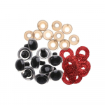 10 tk 16/18/20/24mm Leiud T&auml;idisega m&auml;nguasjad S&auml;ravad Ohutussilmad Lausriie K&otilde;va pesumasin L&auml;bipaistev Palus nukk &Uuml;mmargune plastikust Ohutussilmad 16mm punane