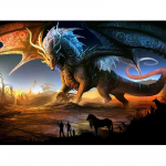 T&auml;is&uuml;mmargune teemantmaal, tohutu dinosauruste j&otilde;uga k&auml;sit&ouml;&ouml; n&auml;put&ouml;&ouml;, 5d DIY teemanttikandid 20X30CM