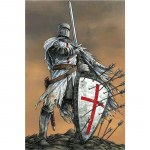 T&auml;ielik 5D isetehtud teemantmaaling Warrior Shield teemanttikandid t&auml;ispistes ristpistes kodukaunistus k&auml;sitsi valmistatud kingitus 20x30cm