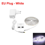 LED-riba k&auml;sitsi p&uuml;hkimisanduri l&uuml;liti &Ouml;&ouml;valgusti K&ouml;&ouml;givalgusti 220V EU pistik 1m EU Plug valge