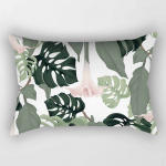 Troopilise taime lille ilu mustriga padjap&uuml;&uuml;r ristk&uuml;likukujuline v&auml;ike padjap&uuml;&uuml;r 50 cm x 30 cm 50*30cm