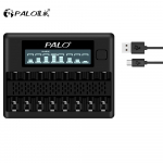 Uus PALO AA aku 1,2 V AA laetav aku 3000 mAh Nimh Aa akud 8 pesa 1,2 V AA AAA aku Smart Charger aku