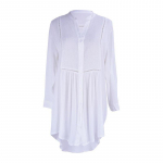 Ujumiskost&uuml;&uuml;m Cover Up Naiste rannakleit Puuvillane tuunika, valge n&ouml;&ouml;biga suvine vabaajas&auml;rk Ujumisriided Salida De Playa One Size valge