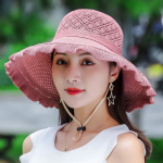 Pestav kokkupandav m&uuml;ts Suvine naiste p&auml;ikesekaitsekreem p&auml;ikesem&uuml;ts P&auml;ikesek&uuml;bar Big Brim Beach Cool Hat one size roosa roosa v&auml;rv