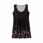 Sling Kleit Suvine Varrukateta Prindiga Naiste kleit Lahtine moodne lilleline kleit XXXXXL must