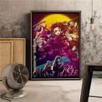 5D Teemantmaali Deemonitapja: Kimetsu no Yaiba ristpistes t&auml;isteemanttikandi mosaiik Full Square 20X30CM