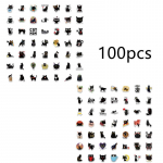 50/100 tk armsad multifilmid musta kassi kleebised lastele kingitus veekindla grafiti pagasiga s&uuml;learvuti kitarr rulakaunistusega jalgratta auto kleebised 100pcs