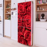 3D Flowers Isekleepuv k&uuml;lmkapi &uuml;mbris s&uuml;gavk&uuml;lmiku kleebis Kunst k&uuml;lmiku ukse kate Tapeet Reljeef Lille k&ouml;&ouml;gitarvikud 60x150cm(1 pcs)