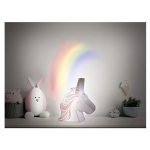 Les Tr&eacute;sors De Lily [A0888] &ndash; Seinaprojektsiooniga &ouml;&ouml;valgusti Licorne My Unicorn valge mitmev&auml;rviline &ndash; 15. 5x13x4. 5 cm mitmev&auml;rviline