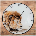 Les Tr&eacute;sors De Lily [R1764] - valgest pruunist  Lion  klaasist kell - 30 cm pruun