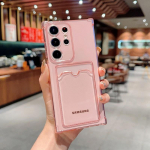 Pehme silikoonist telefoni&uuml;mbris Samsung Galaxy S24 S23 FE S22 Ultra Plus A72 A52 5G l&auml;bipaistev v&auml;rviline rahakoti kaardihoidja kate Samsung S21 Ultra must