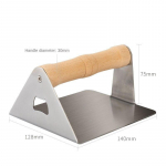 Roostevabast terasest koogipress Burgeripress Vorm Steak Press plaat Teppanyaki lihapress