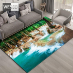 Looduslik maastik 3D vaip elutuppa Roheline mets juga Maastikuvaip Magamistoa libisemisvastane vaip vannitoas Suur 120x180cm 1pcs