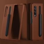 Kriimustusvastane pliiatsihoidja &otilde;huke &uuml;mbris Samsung Galaxy Z Fold 3 5g Fold3 koputusvastase mobiiltelefoni kaane jaoks for Samsung Z Fold 3 must