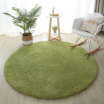 Pehme kohev &uuml;mmargune vaip Laste voodivaibad elutuba diivanilaud P&otilde;randamatt Kodu Paks plush libisemisvastane vaip Magamistoa sisustus Diameter 80cm L