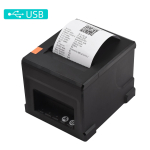 80mm USB+LAN Kviitungiprinter POS Printer Automaatse L&otilde;ikuriga Lauaarvuti Otsene Termoprinter UK-1 black