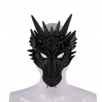 Gooti Punk Draakoni Mask Cosplay Kost&uuml;&uuml;m Halloweeni Peo Mask Mehed ja Naised Unisex Loomamask must