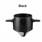 Kaasaskantav kohvifiltri kahekihiline roostevabast terasest tilguti kohvitee hoidik Korduvkasutatav kohvitilguti kodune joogitilguti roostevabast terasest filtritass must