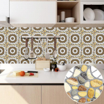 10 tk Nahamustriga imitatsiooniga nahast seinakleebis K&ouml;&ouml;k Backsplash &Otilde;likindel vannituba Veekindel Kodukaunistused Seinakleebised Peel Stick 10*10CM*10PCS