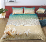 3D Ocean Print voodipesu, &uuml;he kaheinimesevoodi t&auml;issuuruses padjap&uuml;&uuml;r ja tekikate 2 v&otilde;i 3 maastikumustriga pestav ja mugav kodukaunistus EU Single 135x200cm