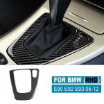 Car Real Carbon Fiber Gear Shift Control Panel Cover Trim For BMW 3 series E90 E92 E93 2005 2006 2007 2008 2009 2010 2011 RHD gray