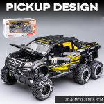 1/24 Scale X-Class 6x6 maastikuautod DieCast metallist mudelautod, pikap Monster Trucks m&auml;nguasja &uuml;mberehitatud mudelauto heli ja valgusega lastele vanuses 3 aastat ja vanemad 1/24- 20.4x10.2x8.8cm
