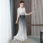 Hanfu Cheongsami hiina stiilis temperamentne pikk kleit 2XL