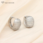 Vintage temperamendiga roosikulla v&auml;rvi munakujulised &otilde;&otilde;nsad metallist k&otilde;rvar&otilde;ngad naistele pulmadeks elegantsed ehted