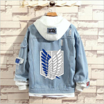 2023. aasta Attack on Titan Jacket Vabaajaline vaba teksajakk meestele ja naistele M gray