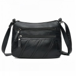 Vintage rahakotid naistele Crossbody kott Retro PU nahast &otilde;lakottid Suured Crossbody kotid must