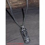 Uus roostevabast terasest Nordic Wolf King Vintage Viking Unisex ehte kingitus kaelakee ripats