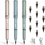 Igavesed pliiatsid 3 t&uuml;kki loominguline tindita igavene piiramatu kirjutamisv&otilde;imalus, vahetatav l&otilde;pmatu pliiatsipea, &uuml;hekordne kaasaskantav igavene pliiats, korduvkasutatav 20x20x3cm