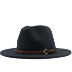 Uus naiste meeste villane Fedora m&uuml;ts nahast lindiga h&auml;rrasmees elegantne daam talvine s&uuml;gis laia &auml;&auml;rega jazzkirik Panama Sombrero m&uuml;ts 56-58CM