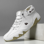 Vabaaja tossud Kingad meestele Kingad Poolsaapad Mood Comfort Loafers Meeste kingad 42 valge