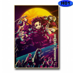 Vintage Anime Deemon Slayer Kimetsu No Yaiba Plakatid Retrotoa kaunistamine Seinamaaling Dekoratiivne Pilt Kodukaunistus Esteetiline 30x21cm