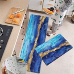 V&auml;rviline abstraktne marmorist vaip samet k&ouml;&ouml;gimatt ja vaip vannitoamatt voodivaip Stiil Moekaunistus Roosa Sinine Roheline Must 40x60cm 1pcs