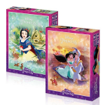 M&auml;nguasjad ja m&otilde;istatused Disney Princessi pusle Lumivalgeke D-A150-027 + Jasmine D-A150-028 komplekt, segav&auml;rvid, 150-osaline pusle, lastem&auml;ngud