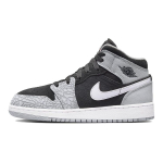 Air Jordan 1 Mid SE GS Elephant Toe Laste tossud Hall Must Valge DM6216-016 36.5 black