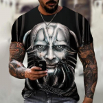 Kevad-suvi l&uuml;hikeste varrukatega Skull Evil 3D prinditud T-s&auml;rk Street Trend &uuml;lisuur k&otilde;rglahutusega Lycra pol&uuml;ester top M