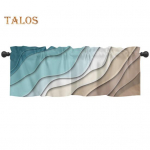 Aknakardina Valance Gradient V&auml;rv Ocean Wave p&auml;ikesevari Dekoratiivne Esteetiline Varras Tasku Valance Akende hooldused K&ouml;&ouml;k Aknad Vannituba