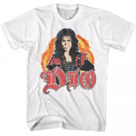 Dio Ronnie James Flames Frontman Heavy Metal Rock Band Concert Unisex T-s&auml;rk S